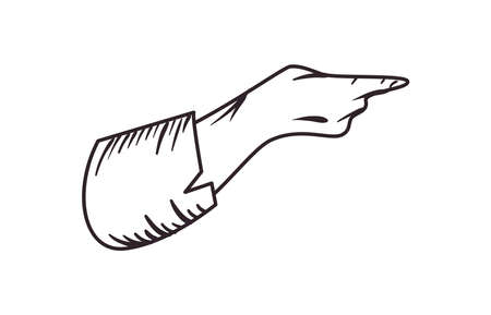 finger pointing drawingのイラスト素材