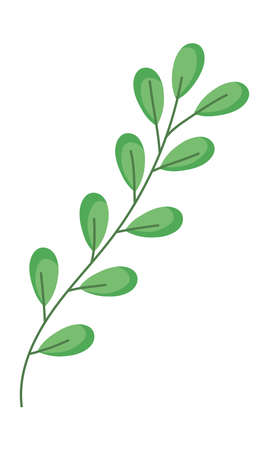 branch with green leavesのイラスト素材