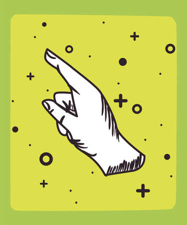 finger pointing cartelのイラスト素材