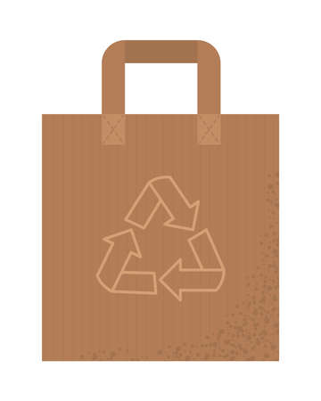 sustainable paper bagのイラスト素材