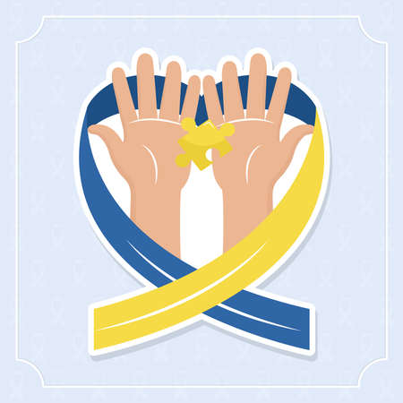 world down syndrome designのイラスト素材