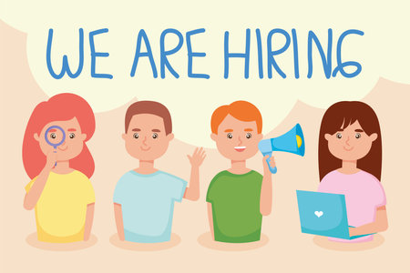 we are hiring designのイラスト素材