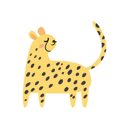 african cheetah doodleのイラスト素材