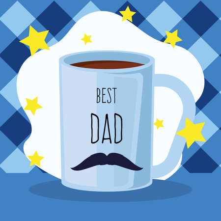 best dad coffee mugのイラスト素材