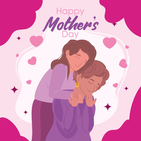 happy mothers day cardのイラスト素材