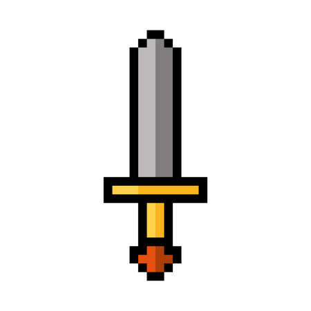 pixelated sword designのイラスト素材