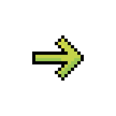 pixelated arrow designのイラスト素材
