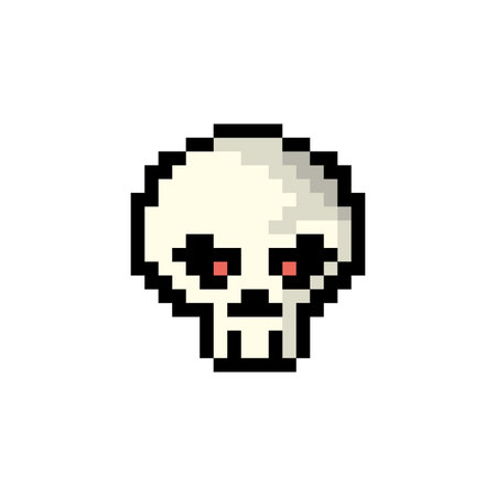 pixelated skull designのイラスト素材