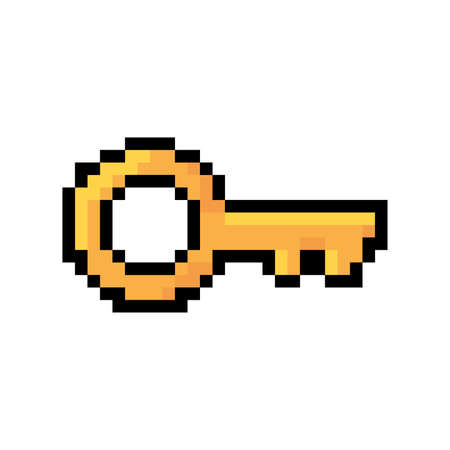pixelated key designのイラスト素材
