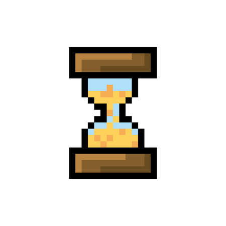 pixelated sandglass designのイラスト素材