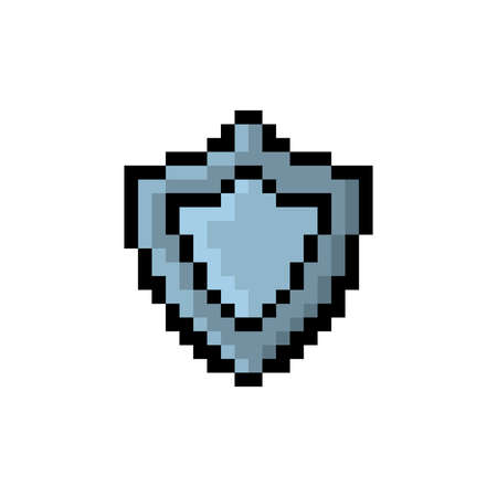 pixelated shield designのイラスト素材