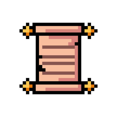 pixelated parchment designのイラスト素材