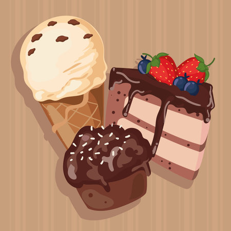 three delicious desserts
