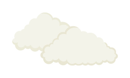 white clouds iconのイラスト素材