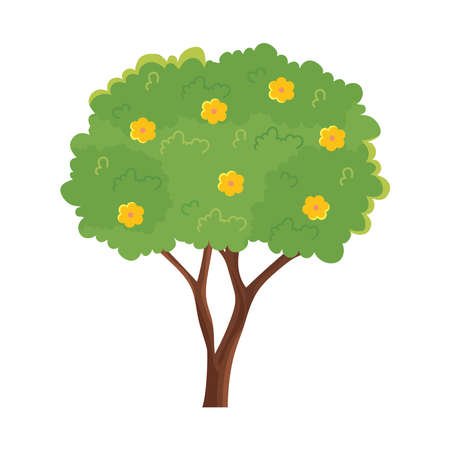 floral tree iconのイラスト素材