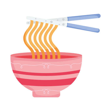 noodles bowl designのイラスト素材