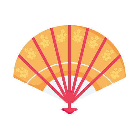 japanese folding fanのイラスト素材