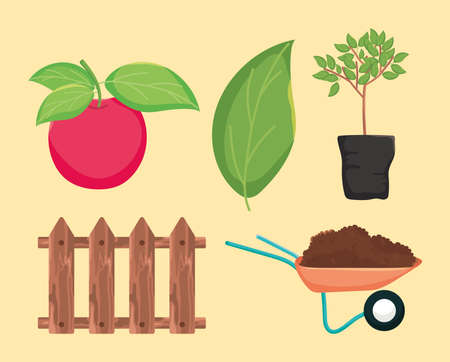 gardening icon setのイラスト素材