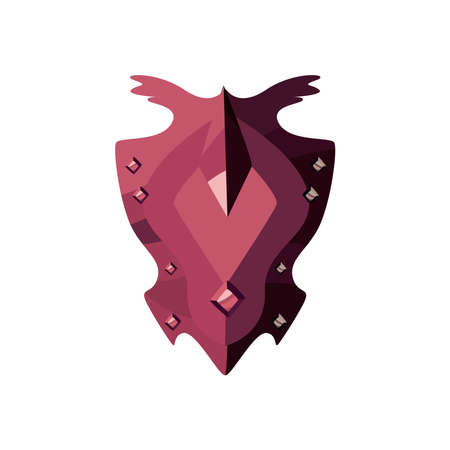 crimson fantasy shieldのイラスト素材