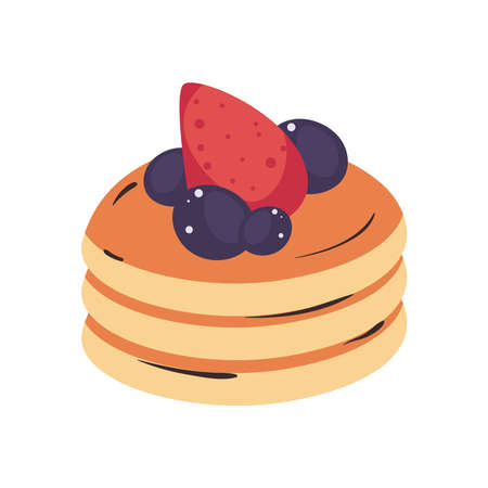 flat round waffles designのイラスト素材