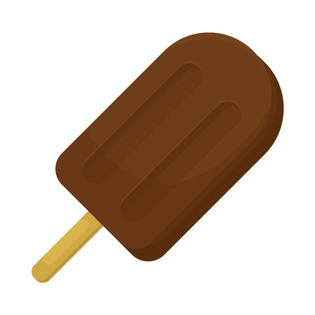 chocolate ice lollyのイラスト素材