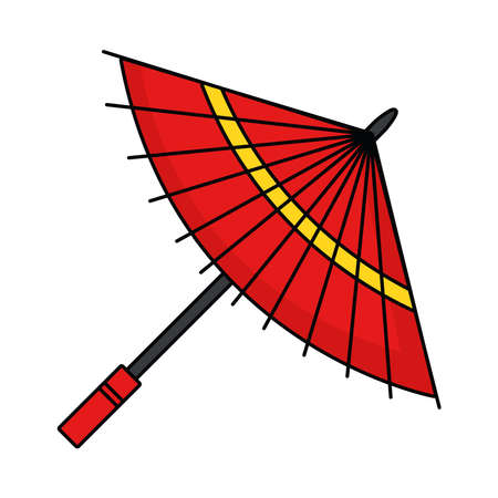Japanese umbrella iconのイラスト素材