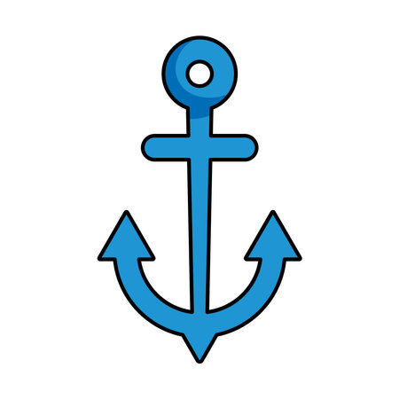 blue anchor iconのイラスト素材