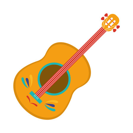 colorful guitar iconのイラスト素材