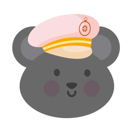 sailor mouse faceのイラスト素材