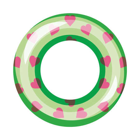 hearts pool ring floatのイラスト素材