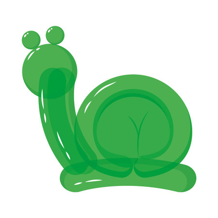 green snail balloonのイラスト素材