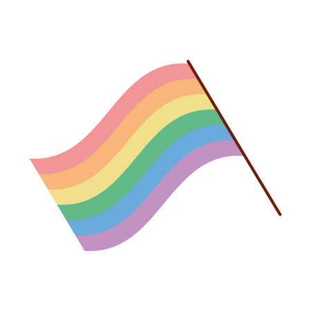 flat lgbtq flag illustrationのイラスト素材