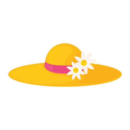 beach hat illustrationのイラスト素材