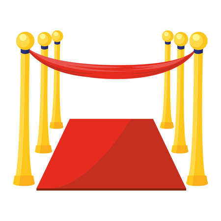 golden barrier illustrationのイラスト素材