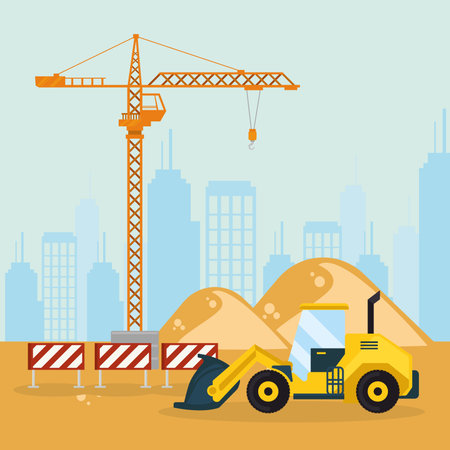 construction items cardのイラスト素材