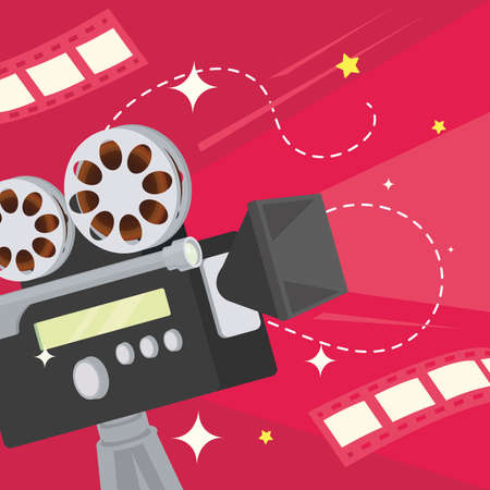 cinema video camaraのイラスト素材
