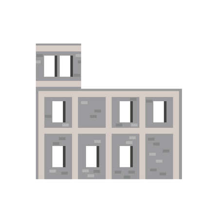 flat house under constructionのイラスト素材