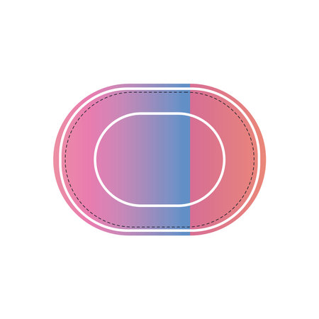 flat holographic seal iconのイラスト素材