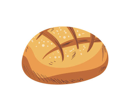 flat bread bun designのイラスト素材