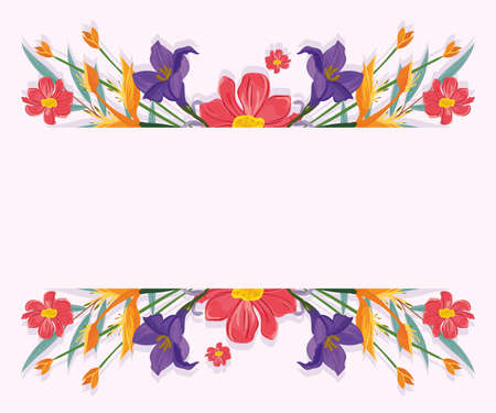 floral frame designのイラスト素材