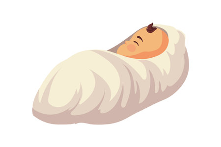 baby jesus illustrationのイラスト素材