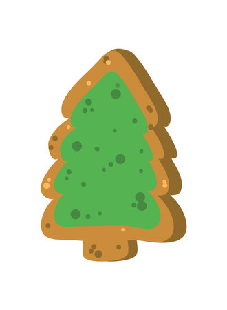 christmas tree cookieのイラスト素材