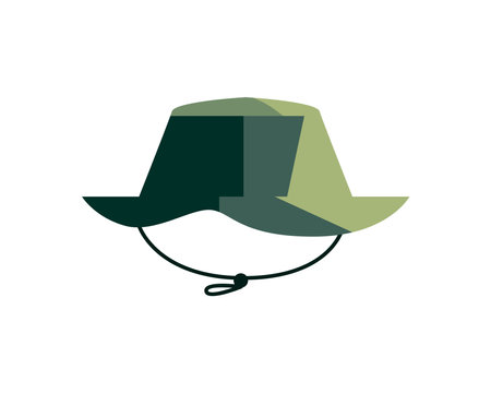 flat camp hatのイラスト素材