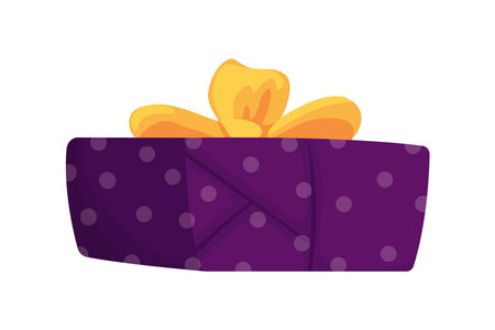 purple gift boxのイラスト素材