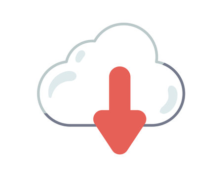flat glassmorphism cloud serverのイラスト素材