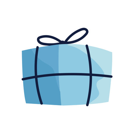 blue gift boxのイラスト素材