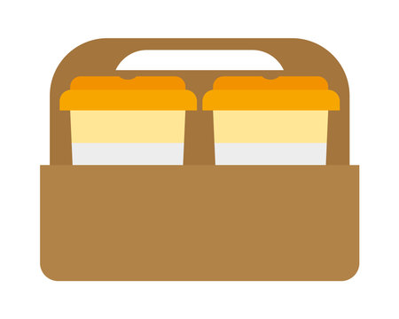 coffee takeout box iconのイラスト素材