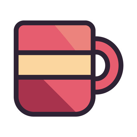 flat coffee cupのイラスト素材