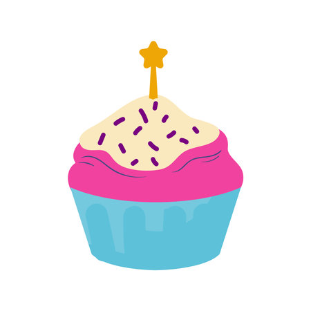 colored cupcake designのイラスト素材