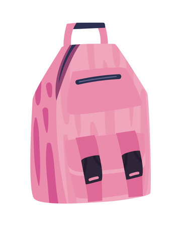 flat pink backpackのイラスト素材